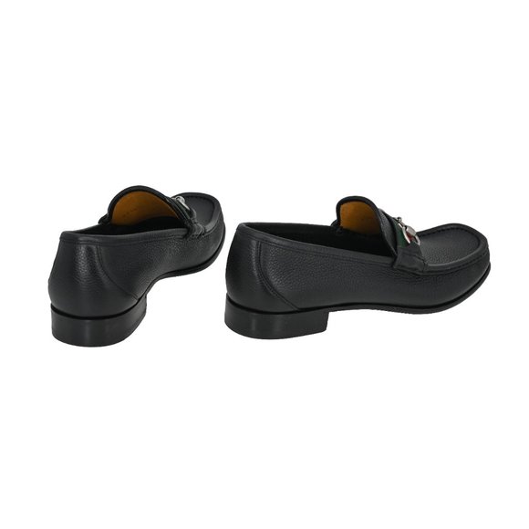 Gucci Men's 673819 Wislet Horsebit Web Leather Loafers - Picture 4 of 8